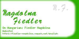 magdolna fiedler business card